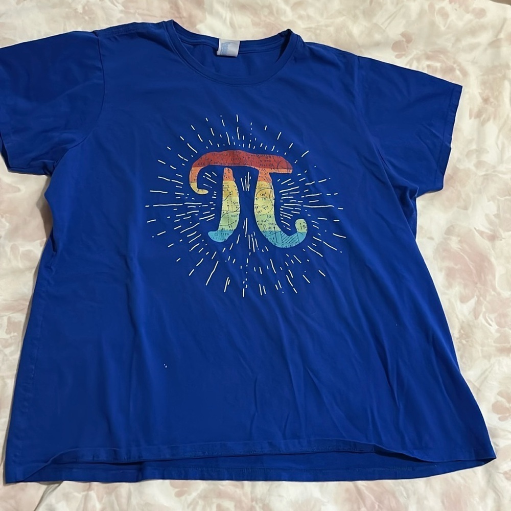 Pi Day Blue multi Color Unisex T Shirt Size XXL